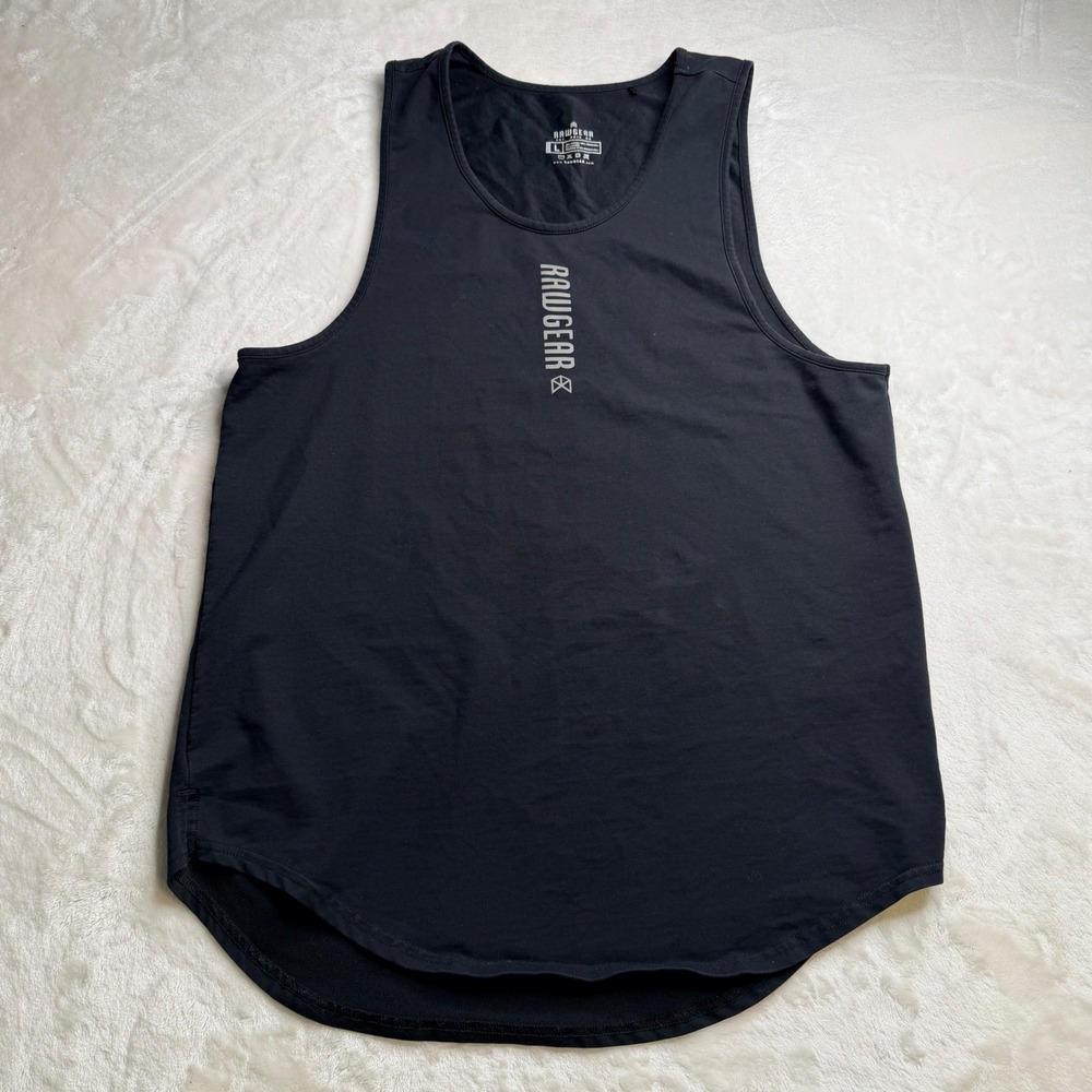 RAWGEAR Men's Performance Gym Tank Top Black - Size Large - EUC Bradley Martyn